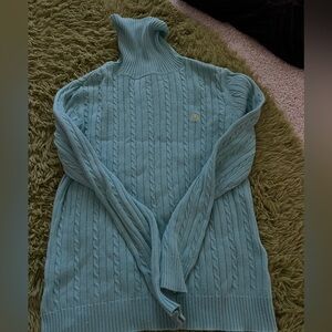 Turquoise blue turtleneck sweater! Listed as M but can fit S